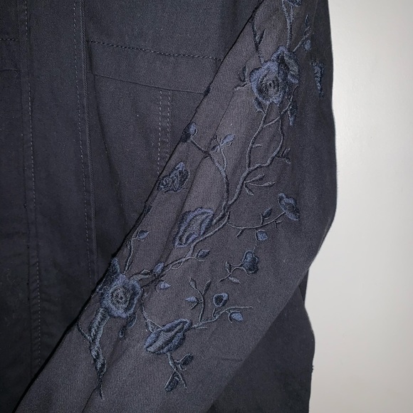 EUC NAVY BLUE UTILITY CANVAS JACKET ANORAK size small mystyle - Picture 5 of 6